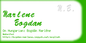 marlene bogdan business card